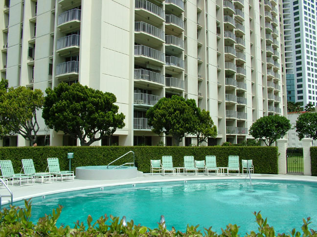 View of the Pool, Spa & 1350 Ala Moana