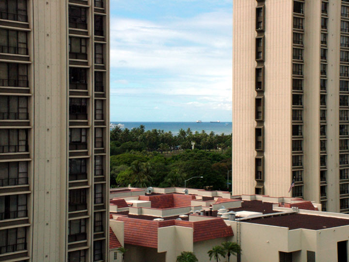 View from Behind Yacht Harbor Towers to the Ocean