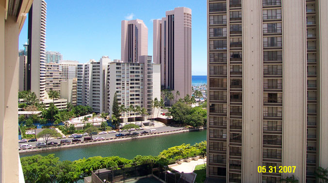 Ala Wai Canal View from Apt. #1402