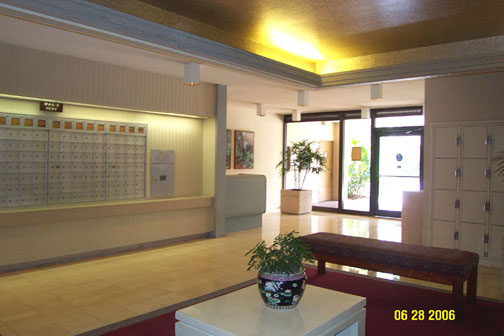 Aloha Towers EWA Building Lobby, Mail Boxes, Security Deck and Front Entrance