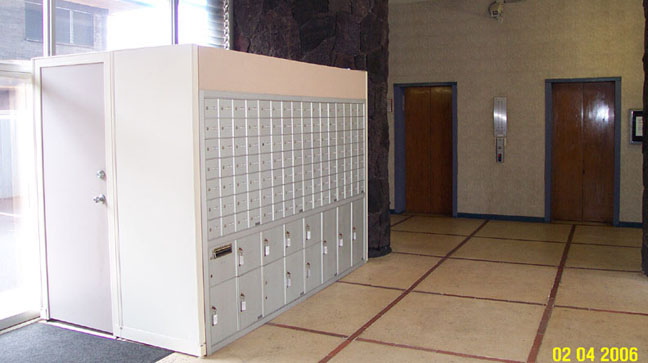 Atkinson Towers PO boxes in the Lobby